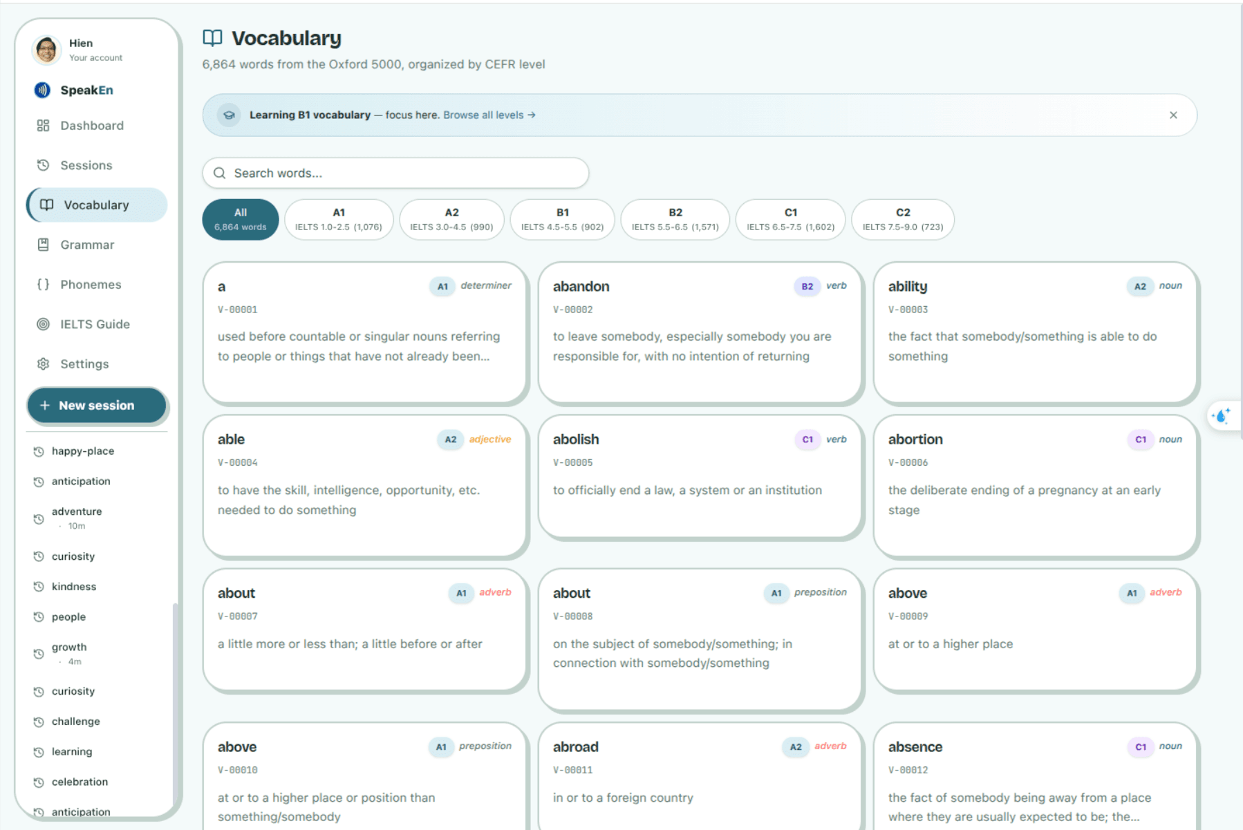 SpeakEn, screenshot 5