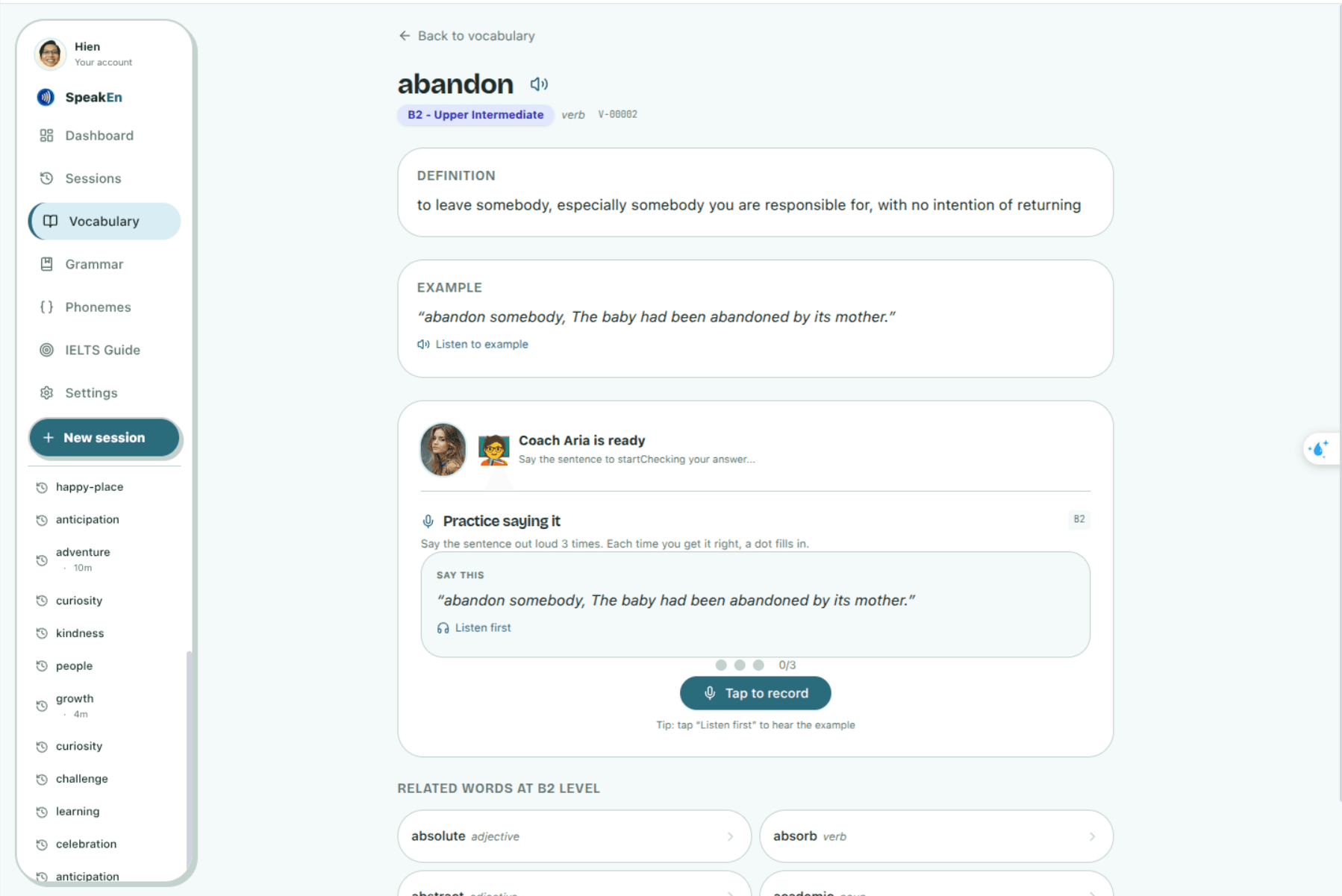 SpeakEn, screenshot 6