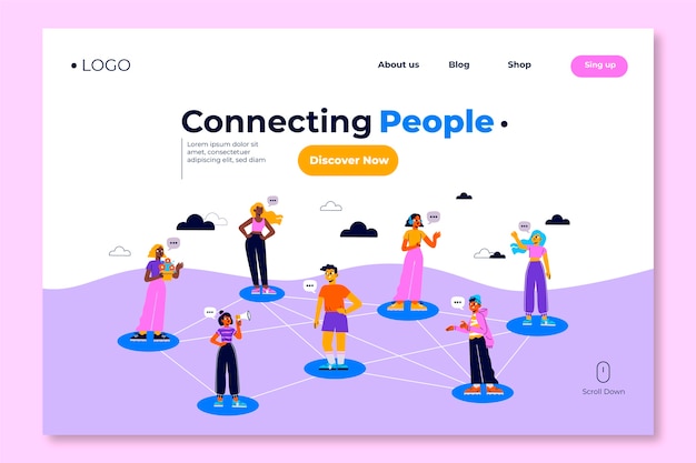 A graphic illustrating a network of connected people, symbolizing community and support.