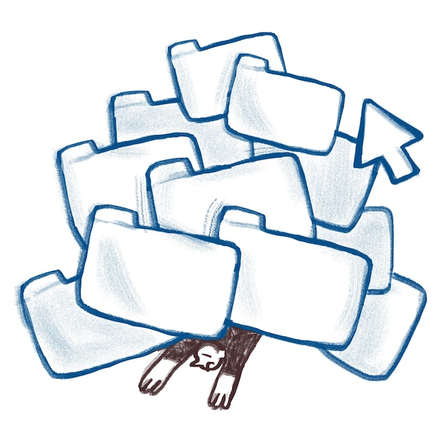 A screenshot of an overflowing email inbox with many unread messages.